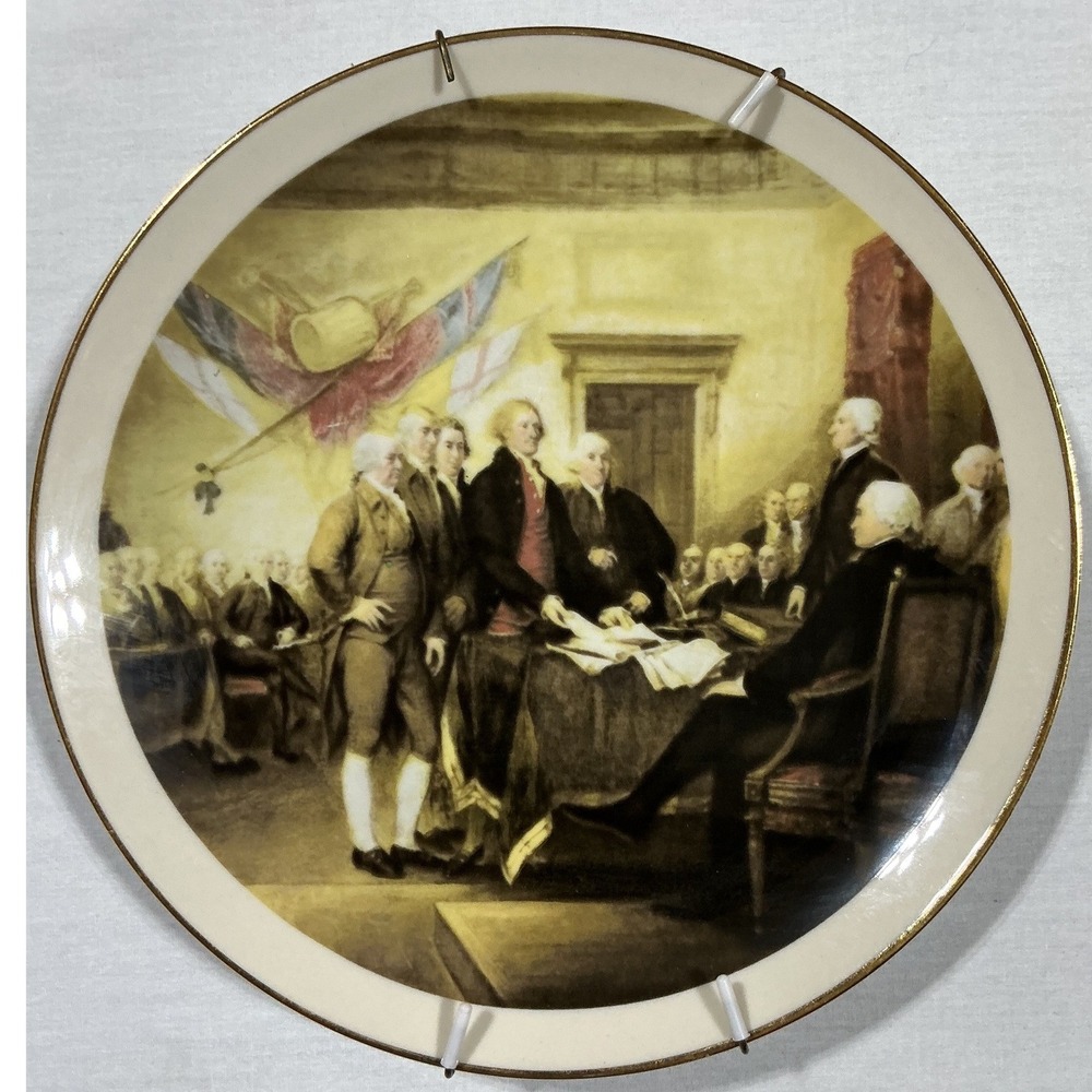 Ridgewood Fine China Collector Plate Declaration of Independence Vintage 10.5 in